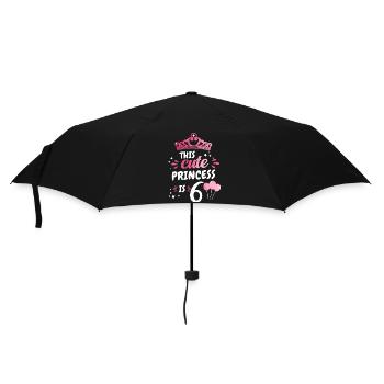Cadeau 6 ans anniversaire garçon ou fille - Parapluie standard - noir - Devant