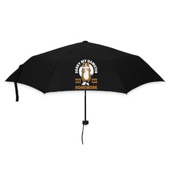Entschuldigung, mein Hamster hat meine - Regenschirm (klein) - Schwarz - Vorne