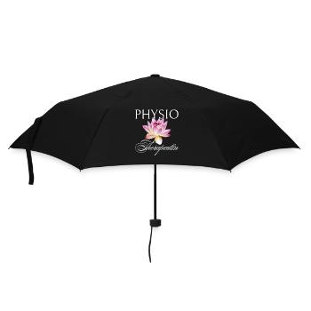 Physiotherapist, masseuse, massage, lotus flower - Umbrella (small) - black - Front