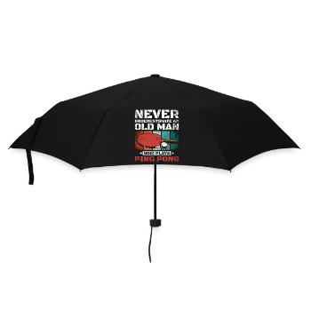Ne sous-estimez jamais un vieil homme qui joue au ping-pong - Parapluie standard - noir - Devant