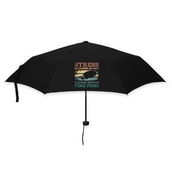 Le stress est causé par le fait de ne pas jouer suffisamment au ping-pong - Parapluie standard - noir - Devant