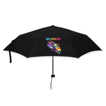 Dynamische Läufer Lauf Wettkampf - Regenschirm (klein) - Schwarz - Vorne
