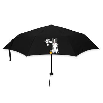 Border Collie Dog Propriétaire de chien - Parapluie standard - noir - Devant