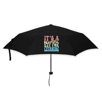 It's A Beautiful Day For Learning - Umbrella (small) - black - Front