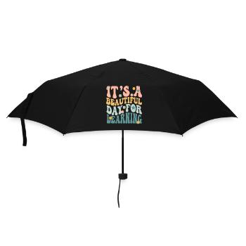 It's A Beautiful Day For Learning - Umbrella (small) - black - Front