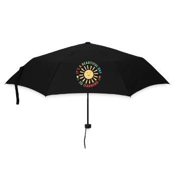Es ist ein schöner Tag zum Lernen - Regenschirm (klein) - Schwarz - Vorne
