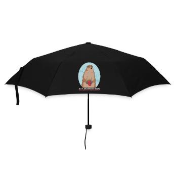 Marmots Mankai | Groundhog Munggen Gift - Umbrella (small) - black - Front