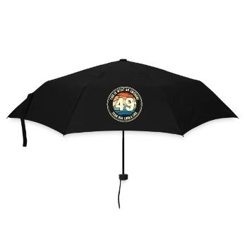 49. Geburtstag so sieht man mit 49 Retro Geschenk - Regenschirm (klein) - Schwarz - Vorne