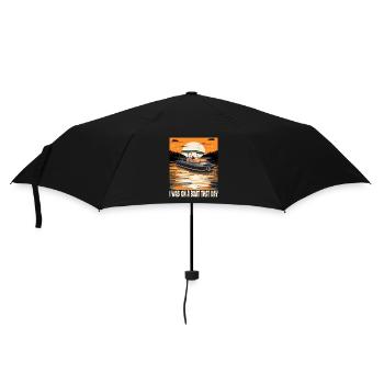 J’étais sur un bateau ce jour-là Drôle de citation de bateau à moteur - Parapluie standard - noir - Devant