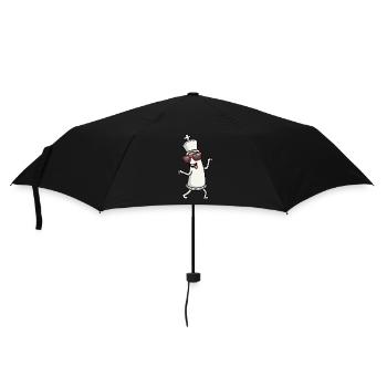 Dancing chess pieces Chess players - Umbrella (small) - black - Front