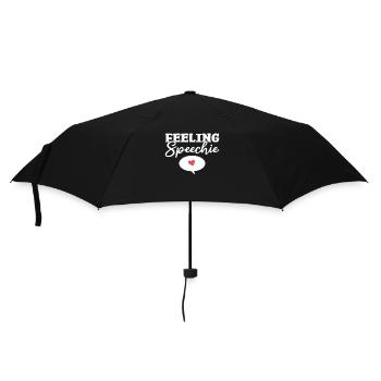 Feeling Speechie Speech Pathology Speech Therapist - Umbrella (small) - black - Front