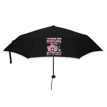 Grand-mère retraitée Pension Infirmière infirmière en soins infirmiers - Parapluie standard - noir - Devant