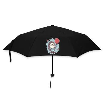 Cute hedgehog with balloon - Umbrella (small) - black - Front
