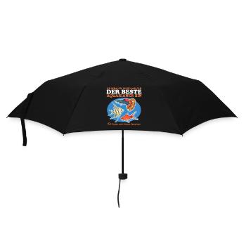 Aquaristik Aquarium Aquarianer Zierfisch Geschenk - Regenschirm (klein) - Schwarz - Vorne
