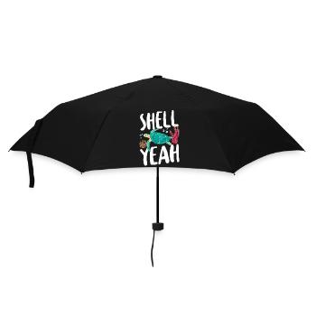 Sea Turtle Tortoise Pun Shell yes - Umbrella (small) - black - Front
