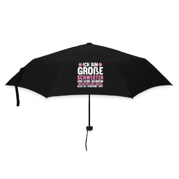 Familienmotiv Schwester - Regenschirm (klein) - Schwarz - Vorne