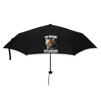 Ich bin schon wieder total unterzuckert Katze - Regenschirm (klein) - Schwarz - Vorne
