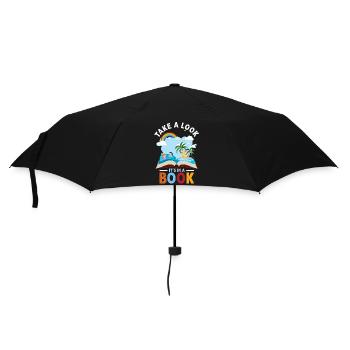 Jetez un coup d’œil C’est dans un rat de bibliothèque de lecture de livre - Parapluie standard - noir - Devant