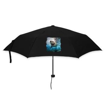 Haie realistic Hai weißer Hai - Regenschirm (klein) - Schwarz - Vorne
