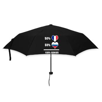 Slovénie et France Drapeaux 100% géniaux - Parapluie standard - noir - Devant