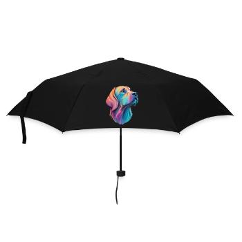 Labrador Hund - Liebevoller Vierbeiner Design - Regenschirm (klein) - Schwarz - Vorne