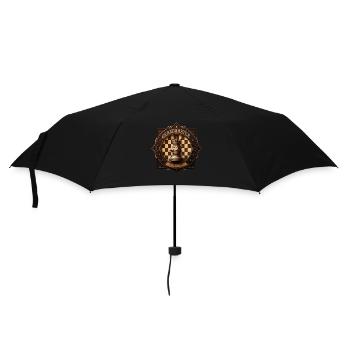 Insigne d’échecs - Parapluie standard - noir - Devant