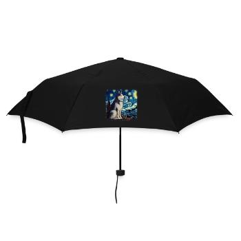 Malamute d’Alaska Van Gogh nuit étoilée - Parapluie standard - noir - Devant