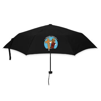 Jesus and Chocolate - Umbrella (small) - black - Front