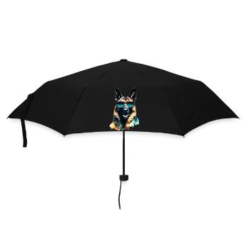 Deutscher Schäferhund - Regenschirm (klein) - Schwarz - Vorne