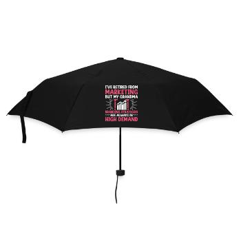 Pensionierte Oma Rentner Rentenvermarkter Marketi - Regenschirm (klein) - Schwarz - Vorne