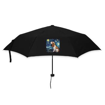 Basset Hound Van gogh nuit étoilée - Parapluie standard - noir - Devant