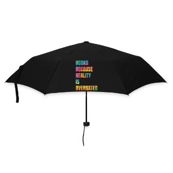 Les livres parce que la réalité est surestimée - Parapluie standard - noir - Devant