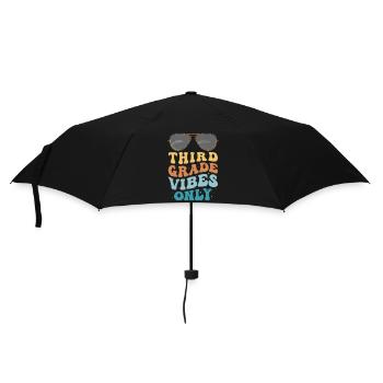 Third Grade Vibes Only Back to School Vintage - Umbrella (small) - black - Front