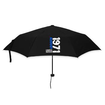 1971 August Limited Edition 52. Geburtstag Outfit - Regenschirm (klein) - Schwarz - Vorne