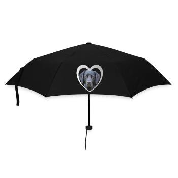 Amoureux des chiens - Cœur de chien - Labrador - Parapluie standard - noir - Devant