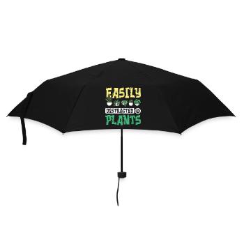 Facilement distrait par les plantes Botaniste - Parapluie standard - noir - Devant