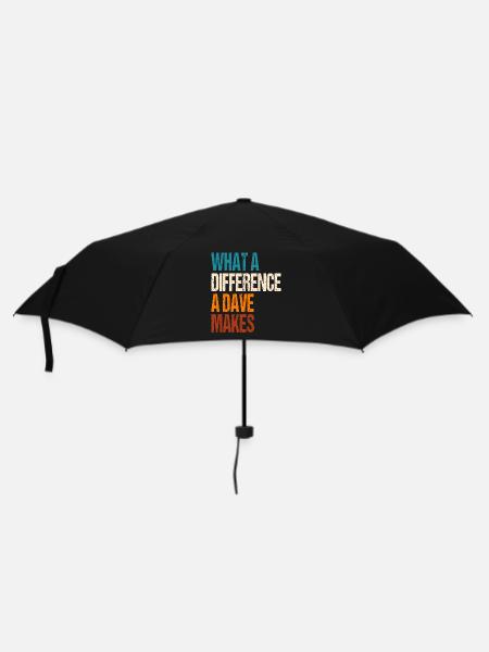 What A Difference A Dave Makes - Umbrella (small) - black