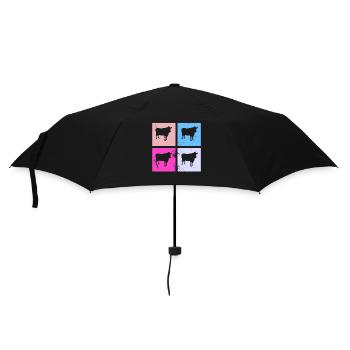 Kuh Retro Muh Landwirt Milch Bauernhof Geschenk - Regenschirm (klein) - Schwarz - Vorne