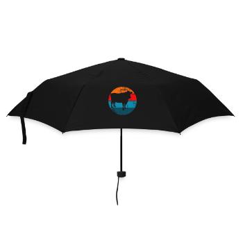 Kuh Retro Muh Landwirt Milch Bauernhof Geschenk - Regenschirm (klein) - Schwarz - Vorne