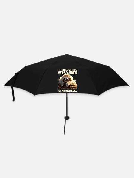 Hab Das Schon Verstanden Ist Mir Nur Egal Faultier - Regenschirm (klein) - Schwarz