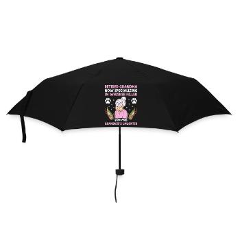 Amoureux des chats Grand-mère retraitée Retraité Propriétaire de chat Chat - Parapluie standard - noir - Devant
