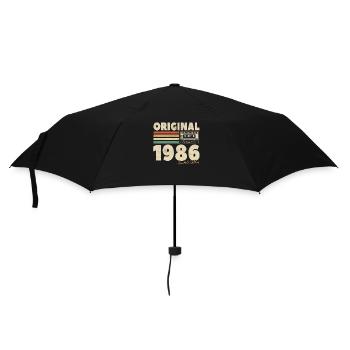 Vintage 1986 Birthday Gift - Umbrella (small) - black - Front