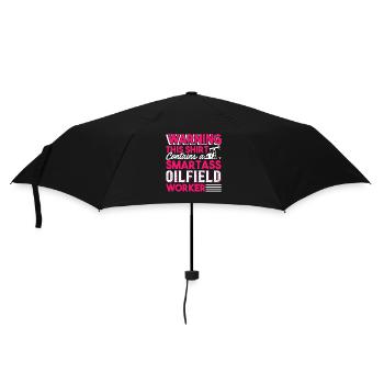 Oilfield Smartass Oilfield Worker - Umbrella (small) - black - Front