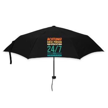 Nasenbär - Regenschirm (klein) - Schwarz - Vorne