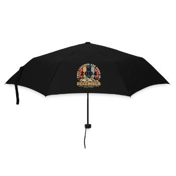 Vintage Retro December 2004 Birthday Gift - Umbrella (small) - black - Front