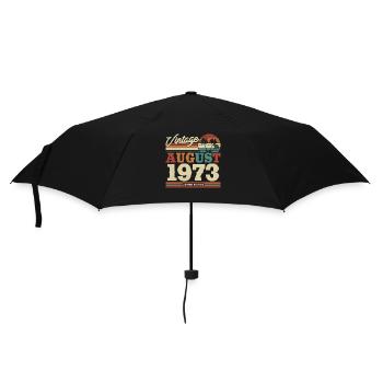 Cadeau d’anniversaire vintage août 1973 50 ans - Parapluie standard - noir - Devant