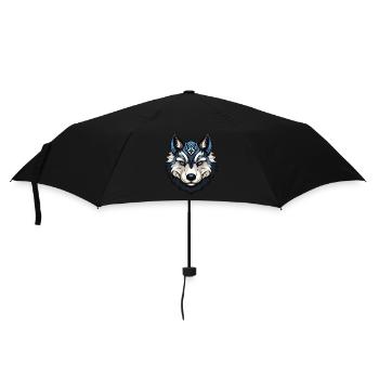 Husky Dog Portrait - Umbrella (small) - black - Front