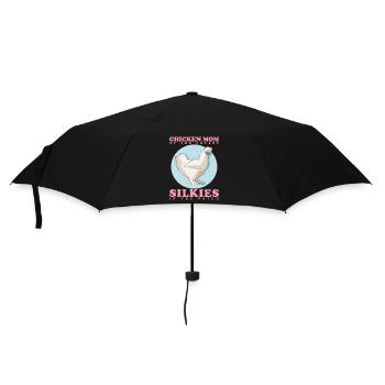 Silk Chicken Mom Silkie Chicken Silk Chickens Cadeau - Parapluie standard - noir - Devant