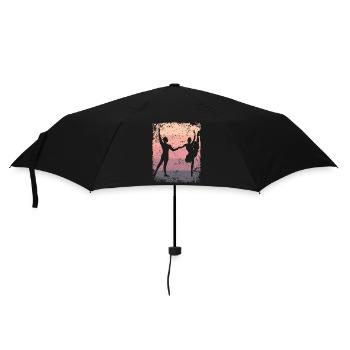 Ballet Dance Couple Vintage Ballerina - Umbrella (small) - black - Front