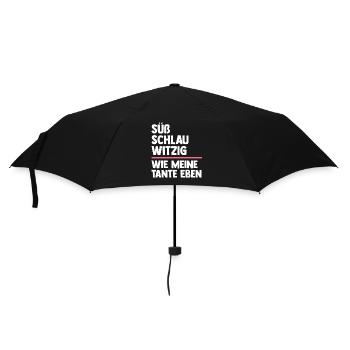 Patentante Neffe Nichte Tante - Regenschirm (klein) - Schwarz - Vorne